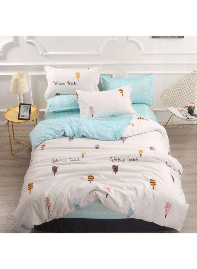 Beauenty 4-Piece European Style Duvet Cover Set Polyester White/Black/Yellow - Image 1