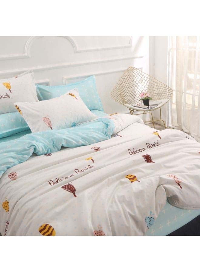 Beauenty 4-Piece European Style Duvet Cover Set Polyester White/Black/Yellow - Image 4