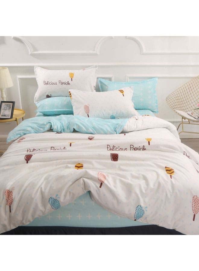 Beauenty 4-Piece European Style Duvet Cover Set Polyester White/Black/Yellow - Image 5