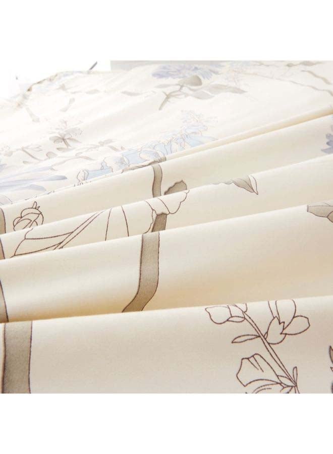 بيوينتي طقم أغطية لحاف فاخر مكون من 4 قطع بوليستر بيج / الأزرق - Image 4