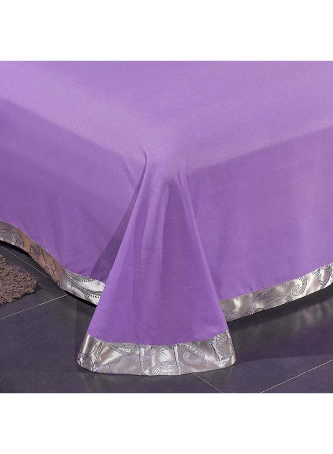 بيوينتي طقم ألحفة مكوّن من 4 قطع بوليستر أرجواني Duvet Cover 180x220 Cm, Pillowcases 48x74 Cm , Fitted Sheet 230x260سم - Image 2