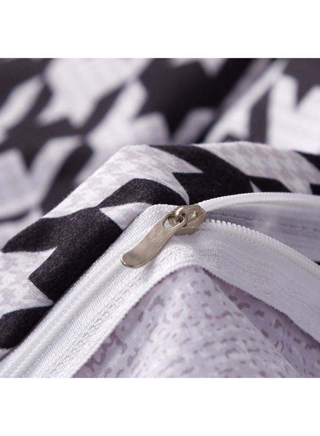 بيوينتي طقم مفرش سرير فاخر مقاس فردي من نسيج الجاكار وبنمط أوروبي، من 4 قطع بوليستر متعدد الألوان - Image 4