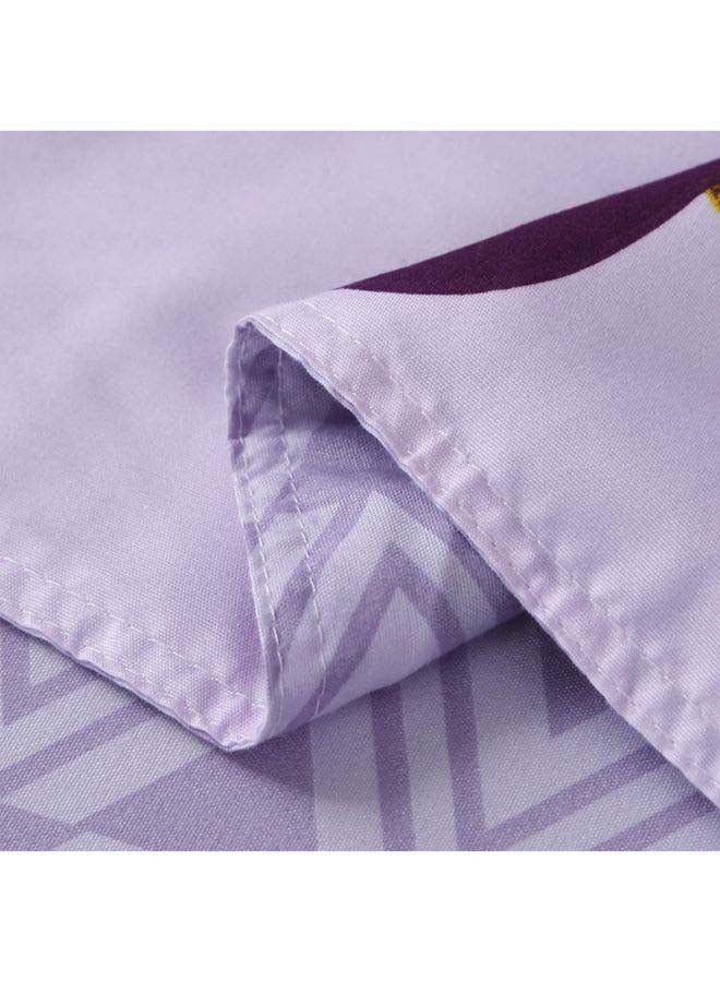 بيوينتي طقم غطاء لحاف بنمط أوروبي، من 6 قطع بوليستر وردي / بنفسجي / أبيض - Image 4