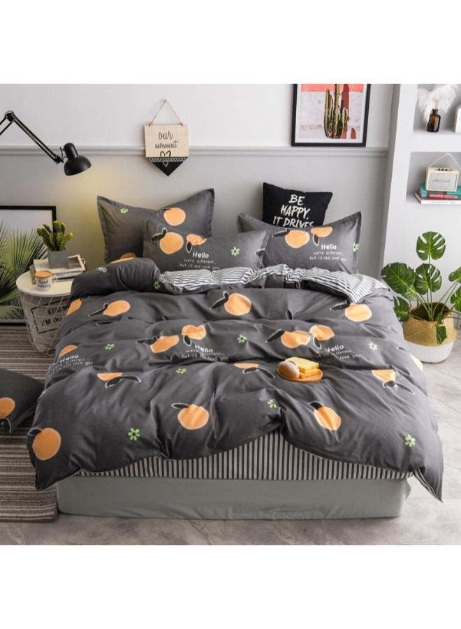 Beauenty 4-Piece Le Orange Bedding Set Polyester Grey - Image 1