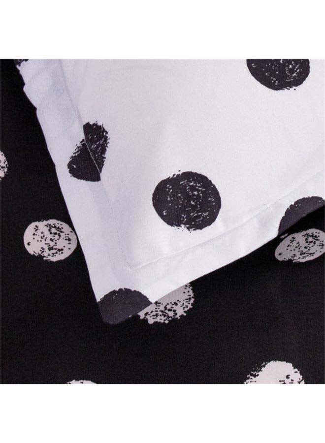 Beauenty 4-Piece European Style Luxury Jacquard Bedding Set Polyester Black/White - Image 5