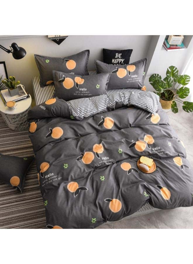Beauenty 4-Piece Le Orange Bedding Set Polyester Grey - Image 3