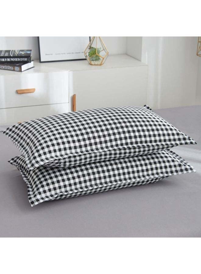 Beauenty 4-Piece Luxury Jacquard Duvet Cover Set Polyester Black/white - Image 3