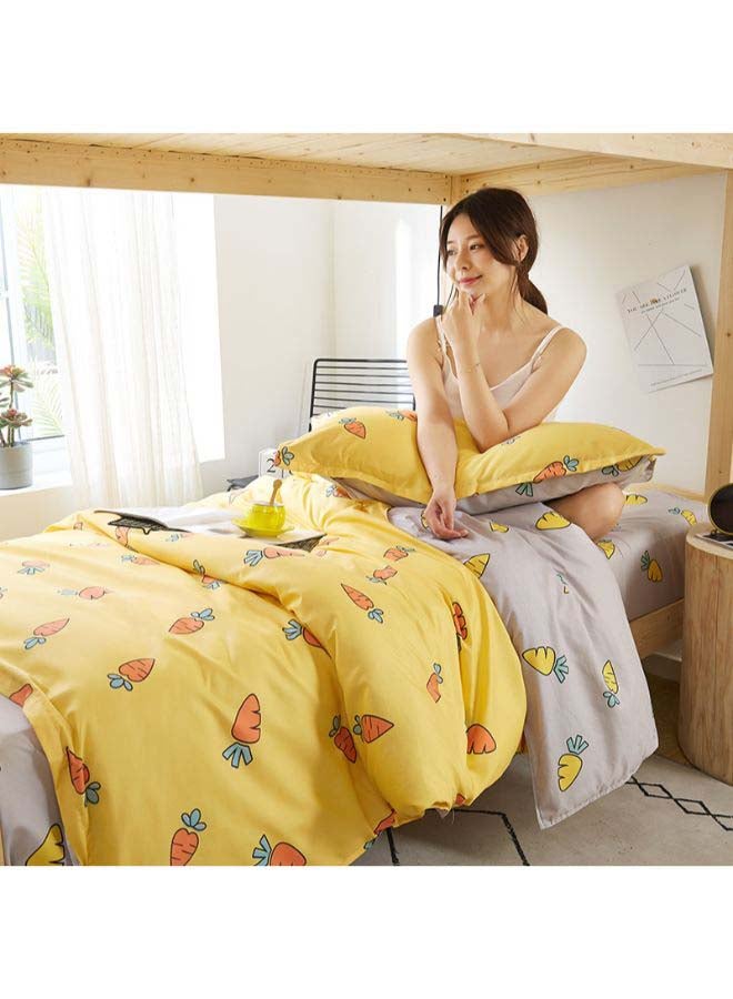 Beauenty 4-Piece European Style Luxury Jacquard Single Bedding Set Polyester Multicolour - Image 1