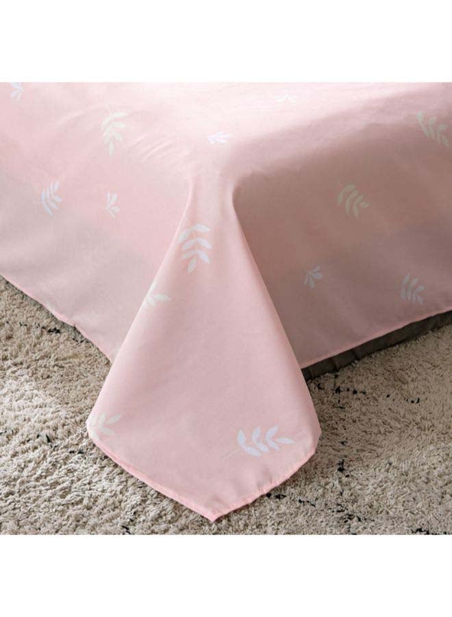 Beauenty 3-Piece Mengtang Bedding Set Polyester White/Peach - Image 3