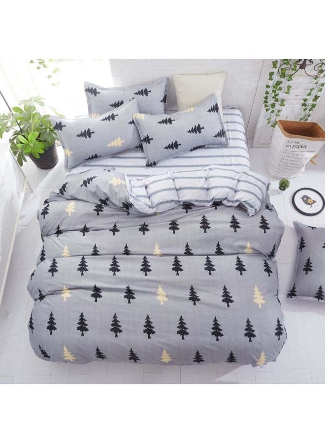 Beauenty 4-Piece European Style Luxury Jacquard Single Bedding Set Polyester Grey - Image 1