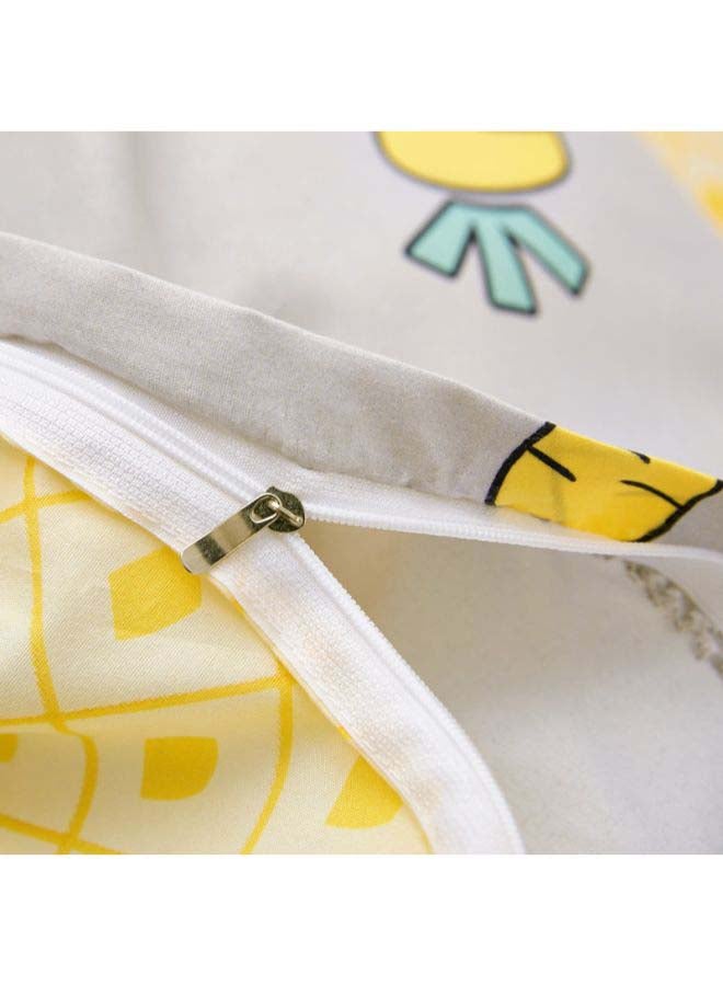 بيوينتي طقم مفرش سرير فاخر مقاس فردي من نسيج الجاكار وبنمط أوروبي، من 4 قطع بوليستر متعدد الألوان - Image 5