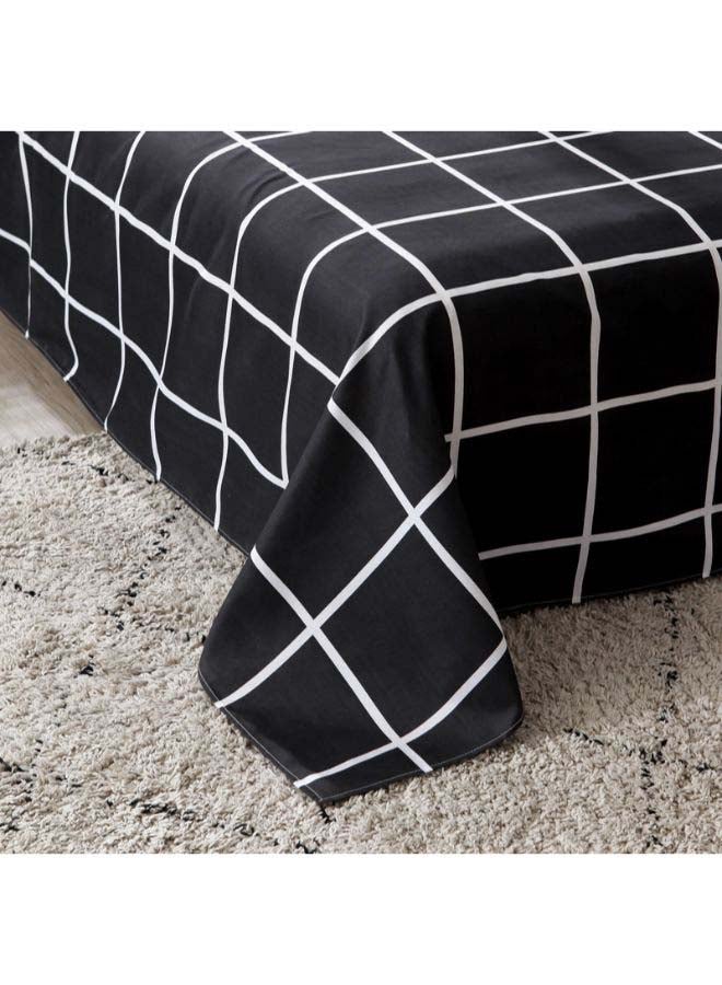 Beauenty 4-Piece Printed Munger Duvet Cover Set Polyester Black/White - Image 3