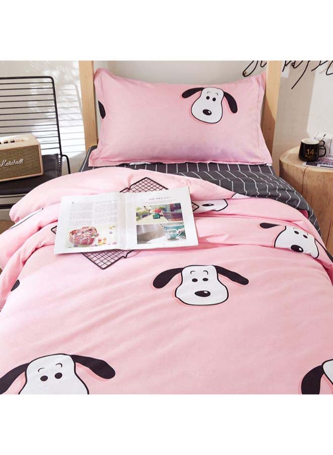 بيوينتي طقم مفرش سرير فاخر مقاس فردي من نسيج الجاكار وبنمط أوروبي، من 4 قطع بوليستر متعدد الألوان - Image 4