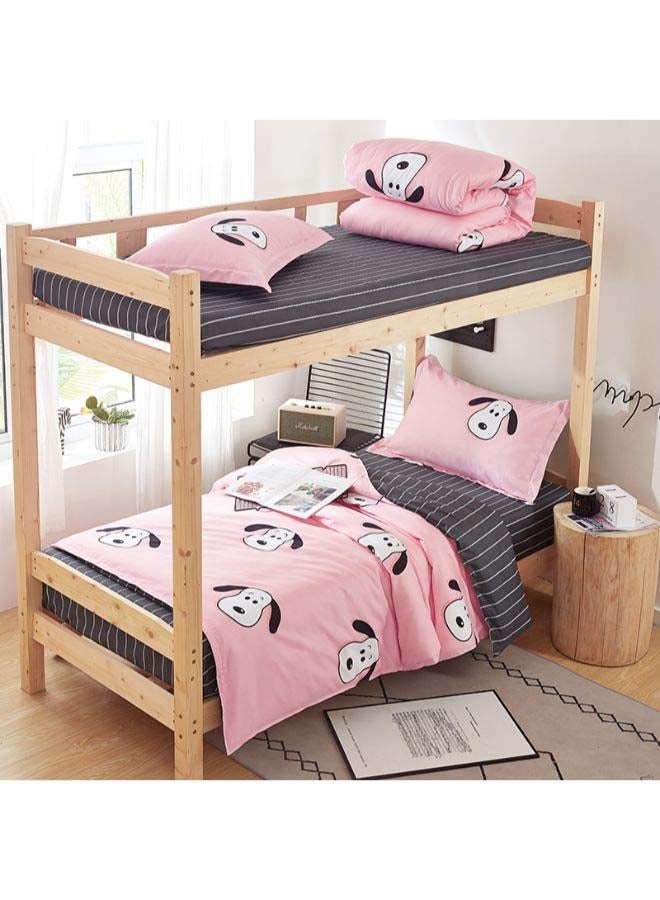 بيوينتي طقم مفرش سرير فاخر مقاس فردي من نسيج الجاكار وبنمط أوروبي، من 4 قطع بوليستر متعدد الألوان - Image 5