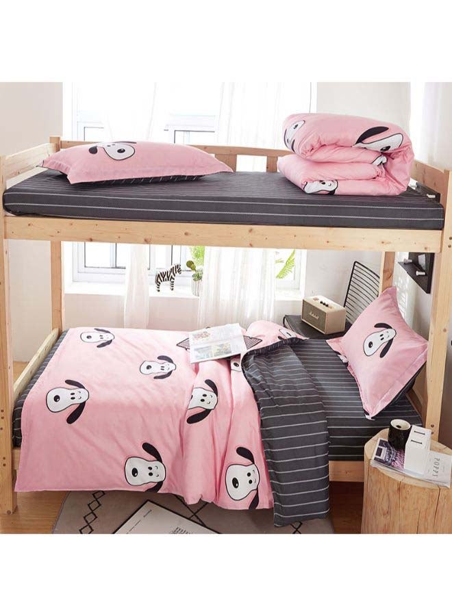 بيوينتي طقم مفرش سرير فاخر مقاس فردي من نسيج الجاكار وبنمط أوروبي، من 4 قطع بوليستر متعدد الألوان - Image 2