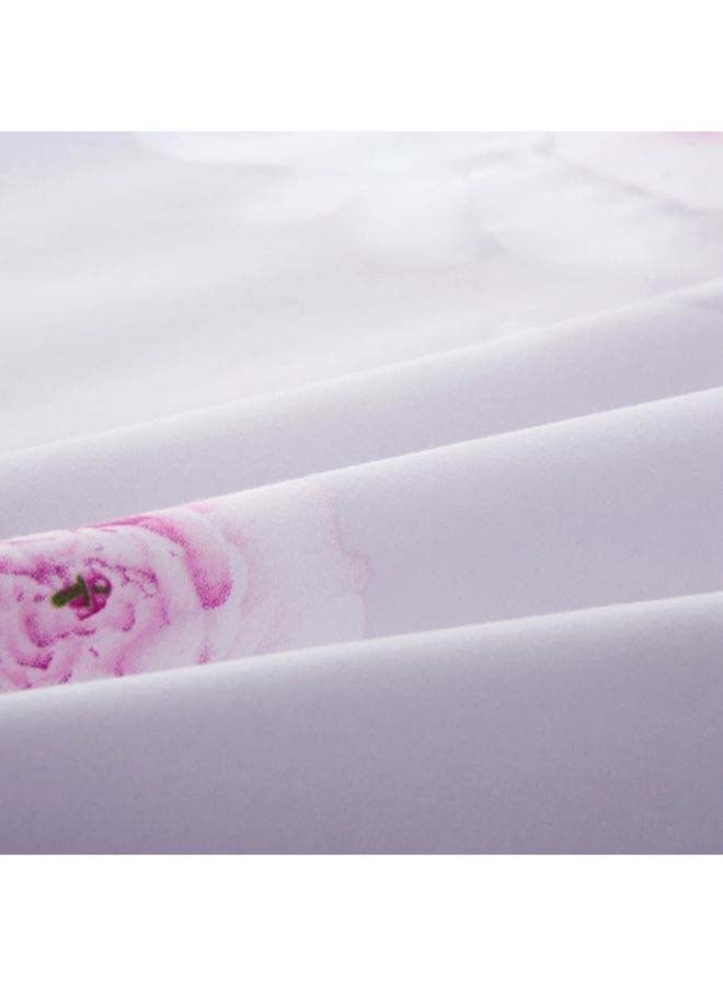 Beauenty 4-Piece Luxury Jacquard Duvet Cover Set Polyester Purple/Grey - Image 4