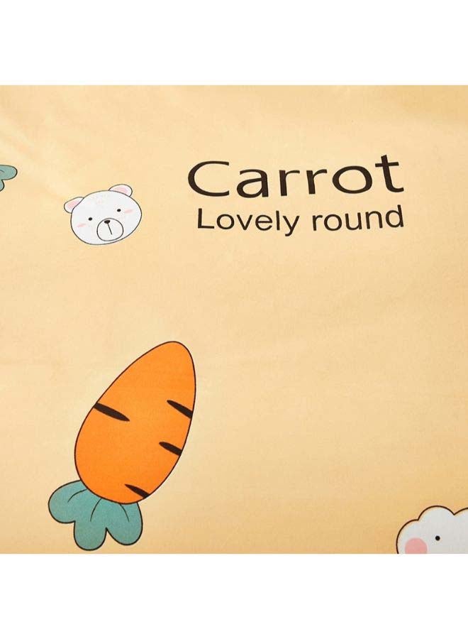 بيوينتي طقم مفرش سرير فاخر مقاس فردي من نسيج الجاكار وبنمط أوروبي، من 4 قطع بوليستر برتقالي/رمادي - Image 5