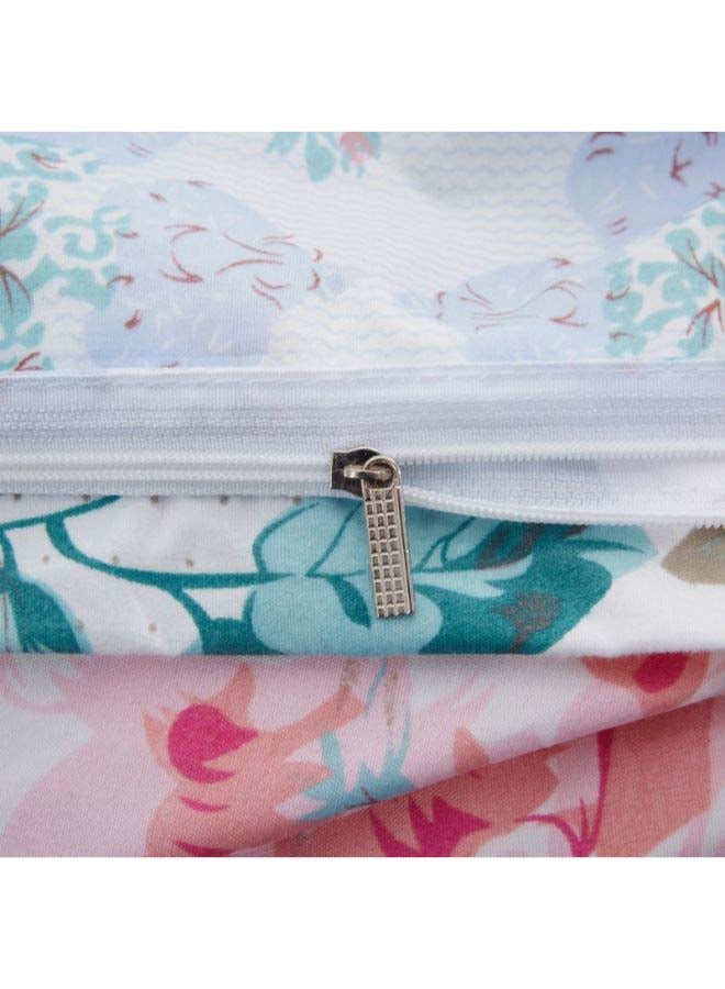 بيوينتي طقم مفرش سرير فاخر مقاس فردي من نسيج الجاكار وبنمط أوروبي، من 4 قطع بوليستر متعدد الألوان - Image 5