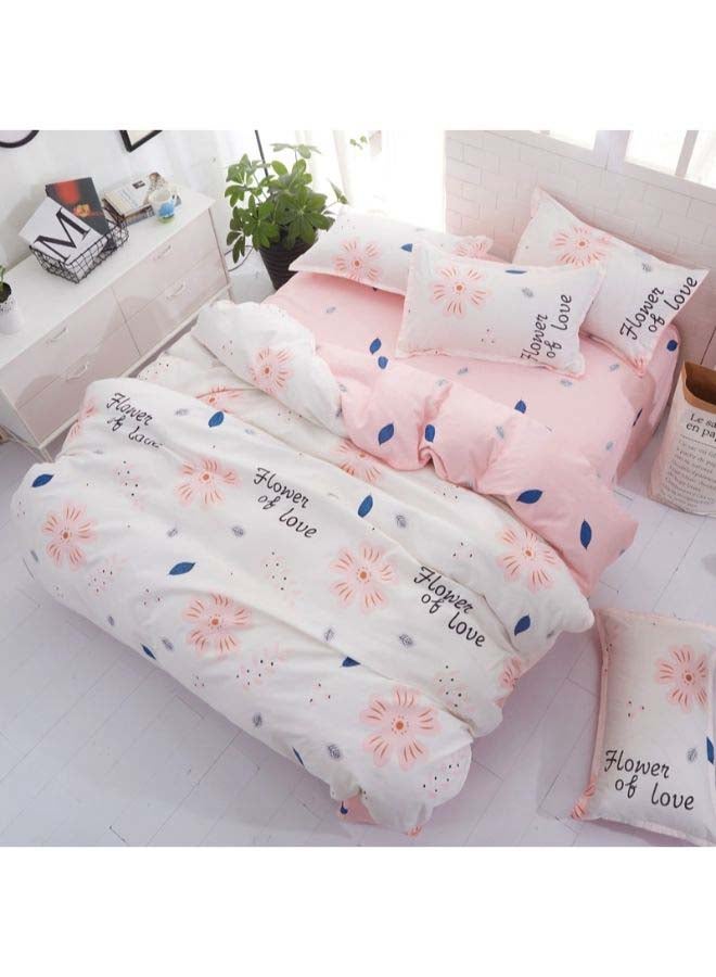 Beauenty 4-Piece European Style Jacquard Duvet Cover Set Polyester White/Beige - Image 2