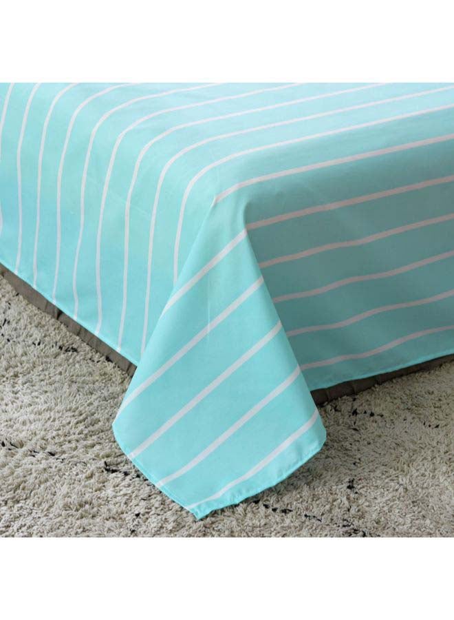 بيوينتي طقم مفرش سرير بطبعة تعبر عن الصحراء مع نجوم، من 3 قطع بوليستر أبيض/أزرق/أخضر - Image 4