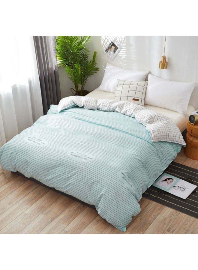 Beauenty 4-Piece European Style Jacquard Duvet Cover Set Polyester Blue/White - Image 2