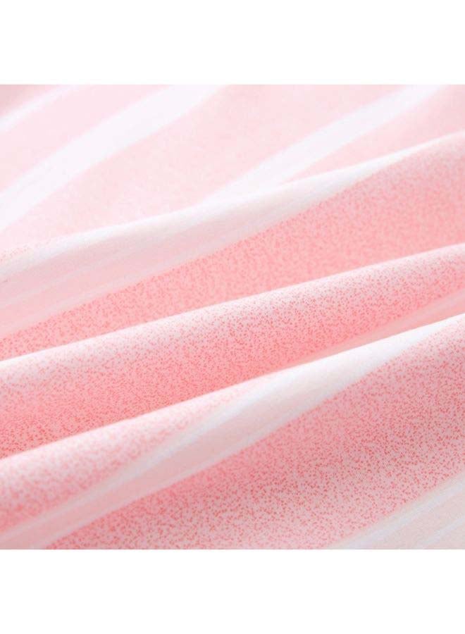 Beauenty 4-Piece European Style Luxury Jacquard Single Bedding Set Polyester Pink - Image 4