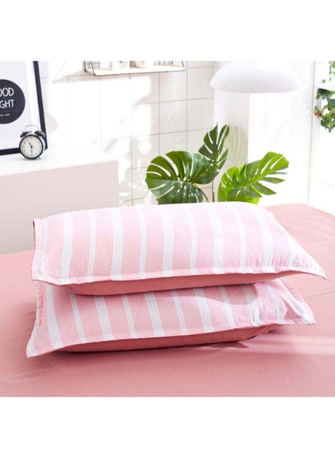 Beauenty 4-Piece European Style Luxury Jacquard Single Bedding Set Polyester Pink - Image 3