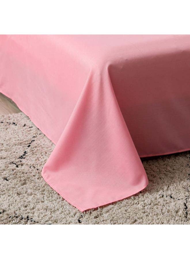 بيوينتي طقم غطاء لحاف مبطن ومقلّم مكون من 4 قطع بوليستر وردي - Image 4