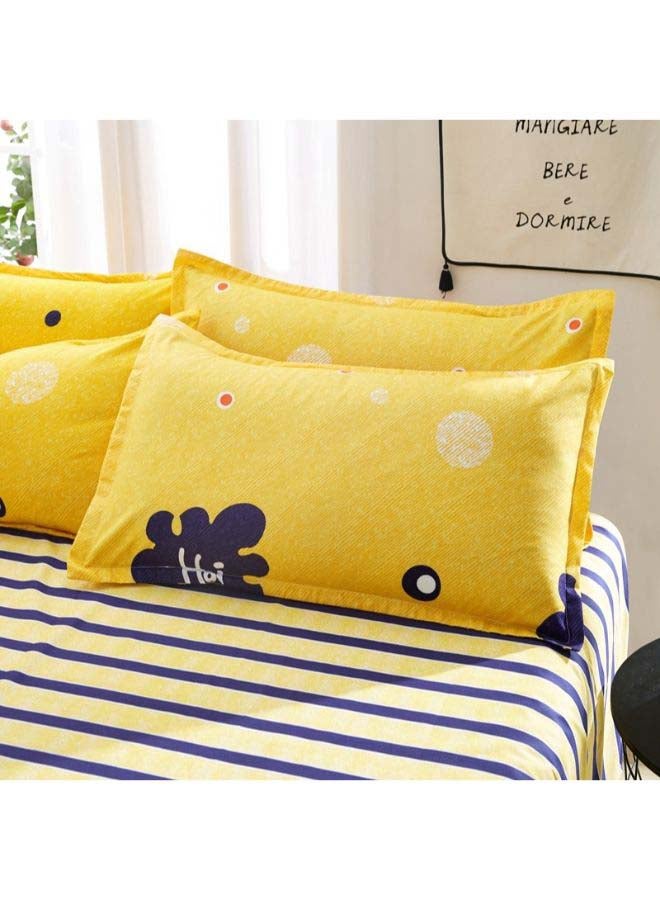 Beauenty 4-Piece European Style Luxury Jacquard Single Bedding Set Polyester Yellow - Image 3