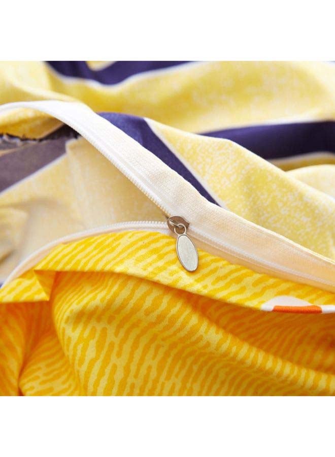 Beauenty 4-Piece European Style Luxury Jacquard Single Bedding Set Polyester Yellow - Image 5