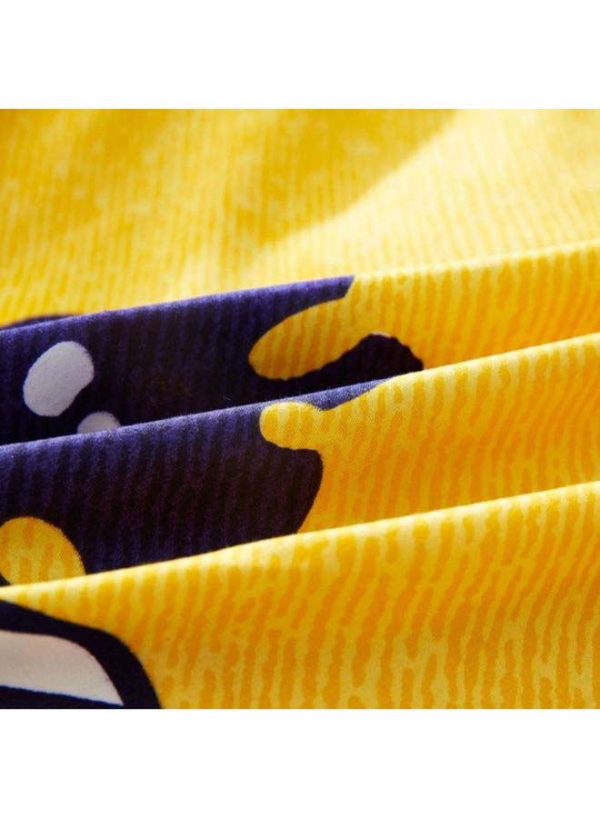 Beauenty 4-Piece European Style Luxury Jacquard Single Bedding Set Polyester Yellow - Image 4