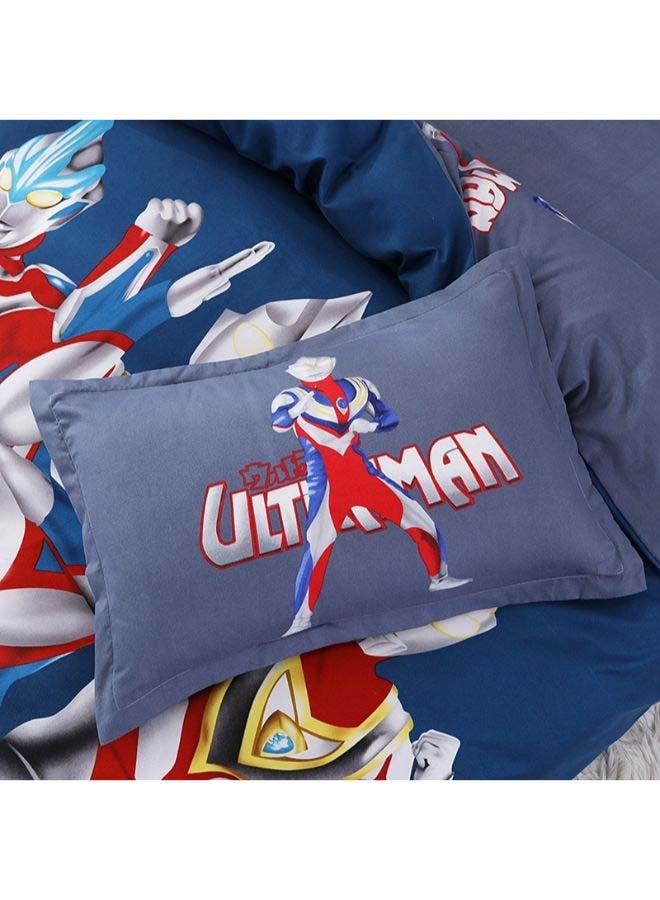 بيوينتي طقم غطاء لحاف مطبّع مكون من 4 قطع بوليستر أزرق - Image 5