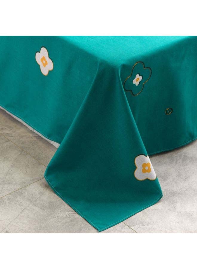 بيوينتي طقم غطاء لحاف مطبّع مكون من 4 قطع بوليستر أبيض/أخضر - Image 4