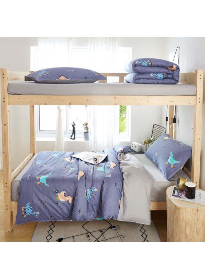 بيوينتي طقم مفرش سرير فاخر بتصميم أوروبي من نسيج جاكار مقاس فردي، 5 قطع بوليستر متعدد الألوان - Image 1