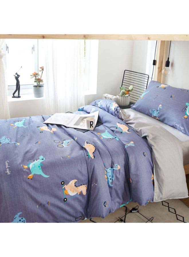 بيوينتي طقم مفرش سرير فاخر بتصميم أوروبي من نسيج جاكار مقاس فردي، 5 قطع بوليستر متعدد الألوان - Image 4