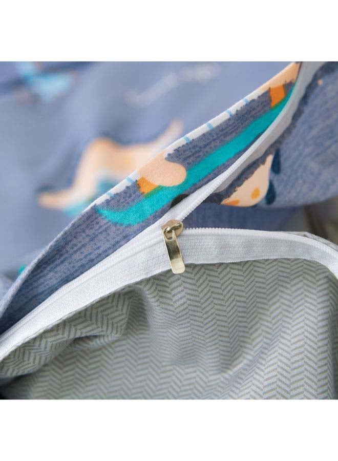 بيوينتي طقم مفرش سرير فاخر بتصميم أوروبي من نسيج جاكار مقاس فردي، 5 قطع بوليستر متعدد الألوان - Image 2