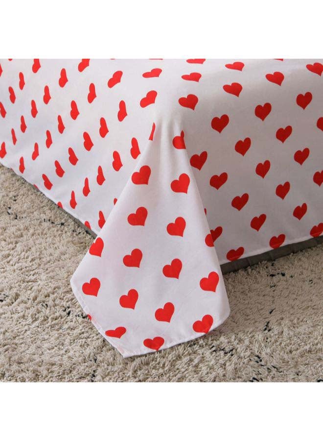 Beauenty 6-Piece Heart Seal Township Duvet Cover Set Polyester Pink/White/Blue - Image 4