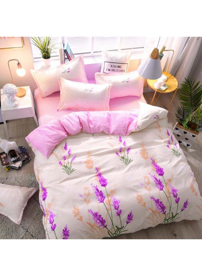 بيوينتي طقم مفرش سرير تاونشيب بتصميم يعبر عن حب اللافندر من 4 قطع بوليستر متعدد الألوان - Image 2