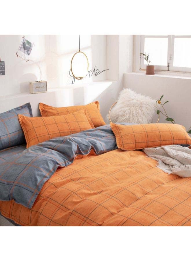 بيوينتي طقم مفرش سرير فاخر مقاس فردي من نسيج الجاكار وبنمط أوروبي، من 4 قطع بوليستر متعدد الألوان - Image 2