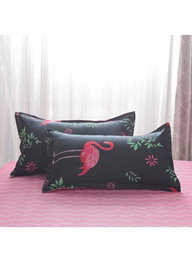 بيوينتي طقم مفرش سرير فاخر مقاس فردي من نسيج الجاكار وبنمط أوروبي، من 4 قطع بوليستر متعدد الألوان - Image 3