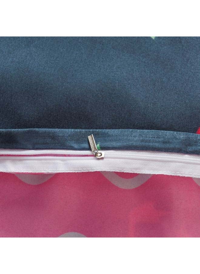 بيوينتي طقم مفرش سرير فاخر مقاس فردي من نسيج الجاكار وبنمط أوروبي، من 4 قطع بوليستر متعدد الألوان - Image 4