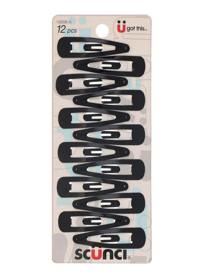 12-Piece Snap Hair Clip Set Black - v1587678399/N37446506A_1