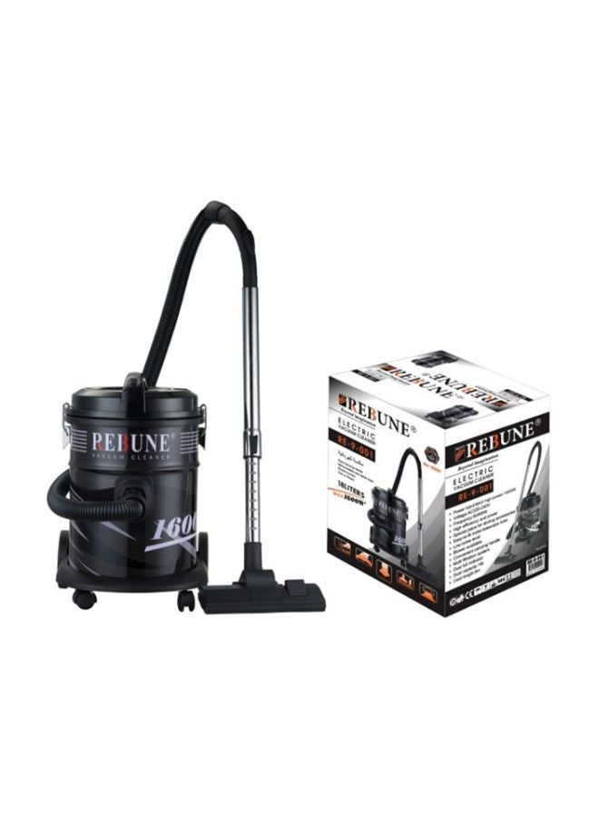 ريبون مكنسة كهربائية بقدرة 1600 وات 18 L 1600 W RE-9-001 أسود/ أبيض - Image 2