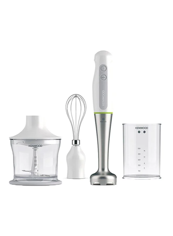 KENWOOD Hand Blender, Stainless Steel Wand, Chopper, 0.5L Beaker, Whisk, Turbo Function, Triblade Technology