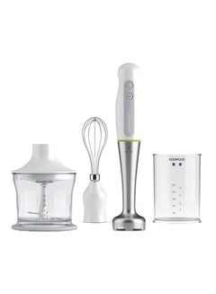 KENWOOD Hand Blender, Stainless Steel Wand, Chopper, 0.5L Beaker, Whisk, Turbo Function, Triblade Technology OWHDP109WG White  - Image 1