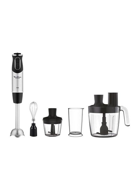 Hand Blender | Quickchef Hand Stick Blender | Food Proceesor + 500 ml Chopper | 2 Years Warranty DD65J827 Stainless Steel / Dark Grey