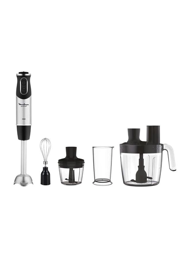 Moulinex - Hand Blender | Quickchef Hand Stick Blender | Food Proceesor + 500 ml Chopper | 2 Years Warranty DD65J827 Stainless Steel / Dark Grey - Image 1