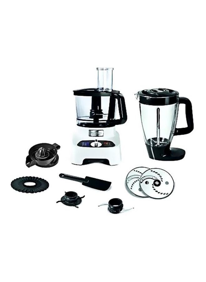 Moulinex - Double Force Food Processor with 8 attachments, 27 functions, 3 L Bowl, 2 L Blender, 1000 W FP823125 Black / White - Image 1
