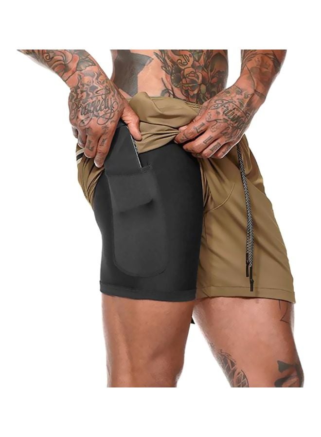 Generic 2-In-1 Athletic Shorts With Pockets XL  - Image 4