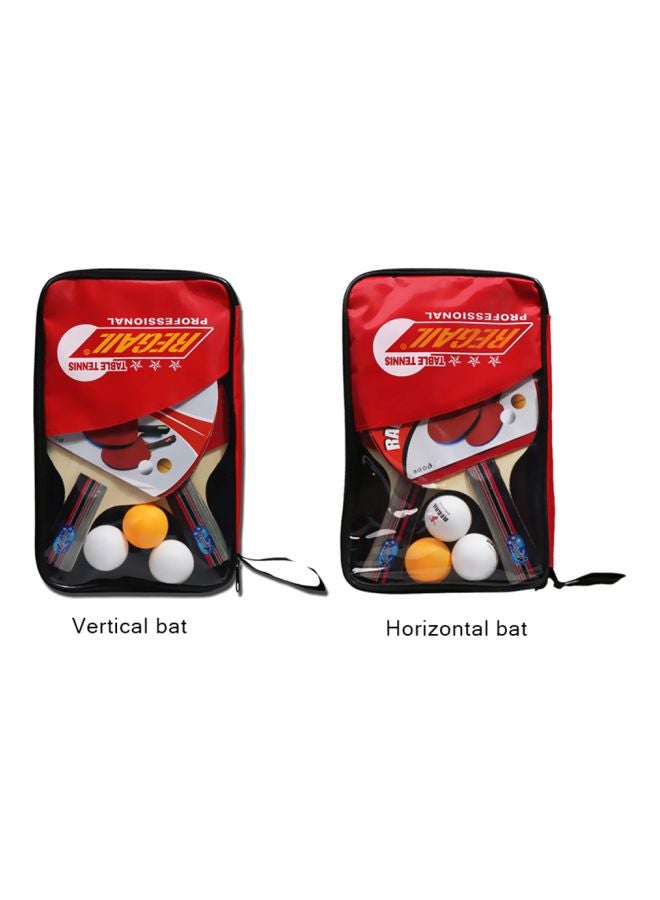 Professional Table Tennis Racket Set - Vertical Grip